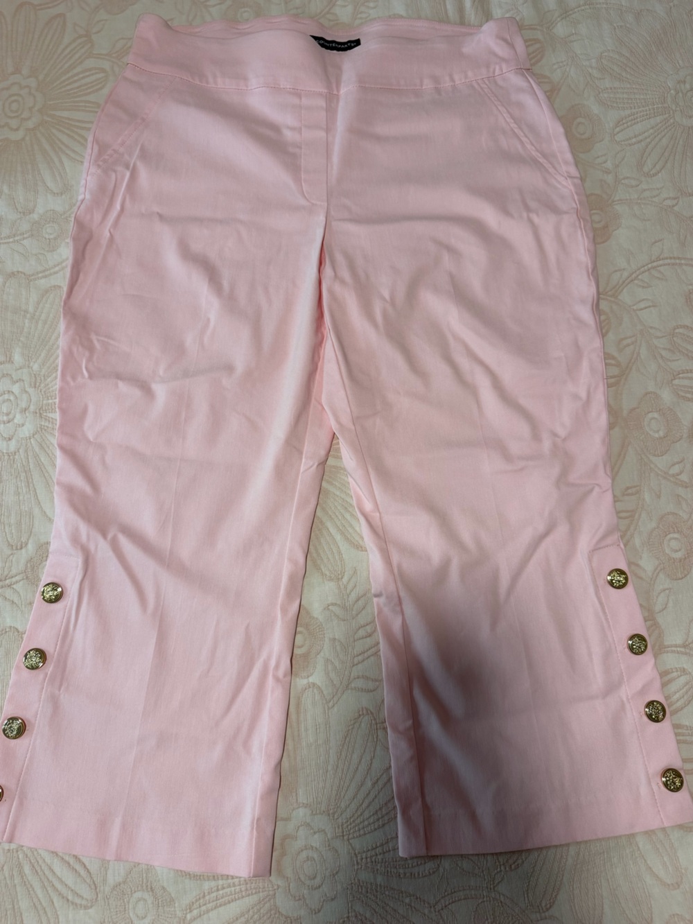 Counterparts Pale Pink Pull-On Wide-Leg Capris
